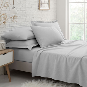 King Fitted Sheet Brushed Cotton - Grey