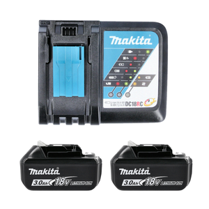 Makita BL1830 Battery 18V 3Ah Li-Ion LXT Battery Twin Pack With DC18RC 7.2V-18V Compact Fast Charger