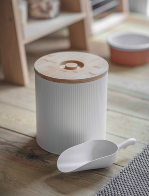 Kinloch Pet Bin - Steel, Lily White, Small