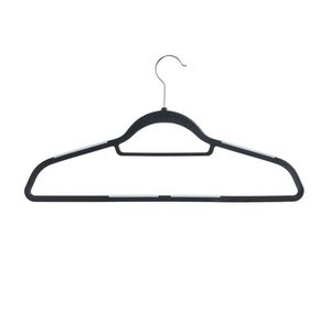 Skinny 10 Pack Black Hangers with Anti Slip