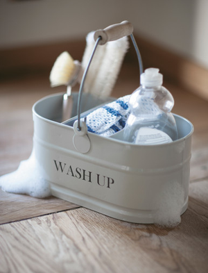 Original Wash Up Tidy - Steel, Chalk