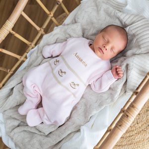 Pink Rocking Horse Knitted Onesie