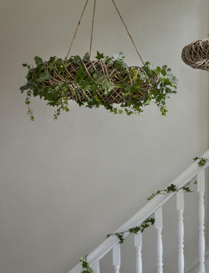 Bembridge Hanging Wreath 70cm - Rattan, Natural