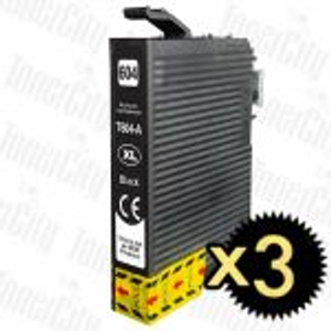 Compatible Epson 604XL Black C13T10H192 High Yield 3-Pack Inkjet Cartridge