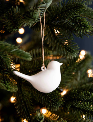Airdrie Bird Baubles Set of 3 White