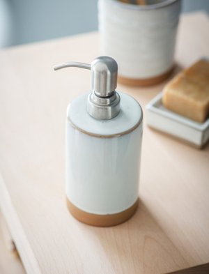 Vathy Soap Pump White - Ceramic, Chalk