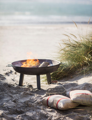 Foscot Fire Pit - Raw Metal, Grey, Medium