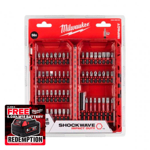 Milwaukee 4932492006 Shockwave Impact Duty Bit Set 56 Pieces