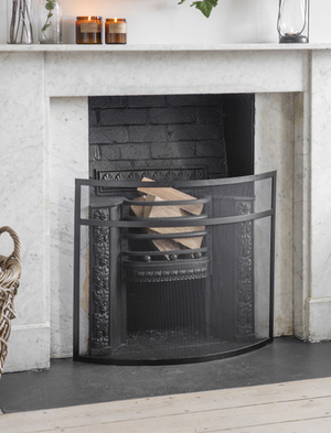 Bretforton Fire Screen - Steel, Black, Small