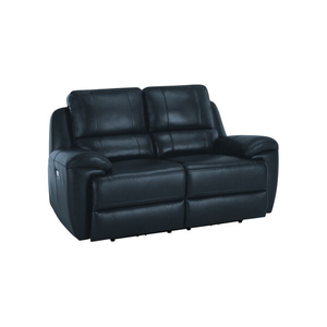 Austin 2 Seater Electric Recliner Sofa with Power Headrest in Blue Leather