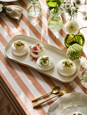 Ithaca Serving Tray - Stoneware, White