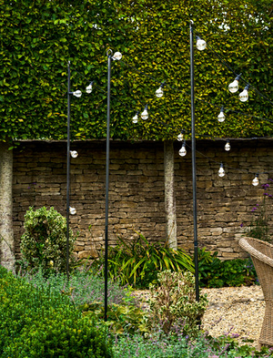 Festoon Pole - Raw Metal, Dark Grey