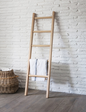 Hambledon Towel Ladder - Oak Wood, Natural