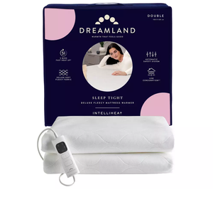 Dreamland 26006 Electric Double Mattress Warmer Sleep Tight Intelliheat White