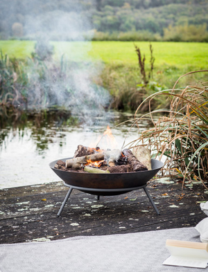 Idbury Fire Pit - Cast Iron, Grey