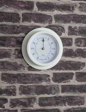 Narberth Tide Clock 22.7cm - Steel, Lily White