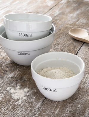 Rialto Mixing Bowls - Porcelain, White