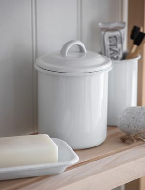 Enamel Storage Jar 1000ml - White