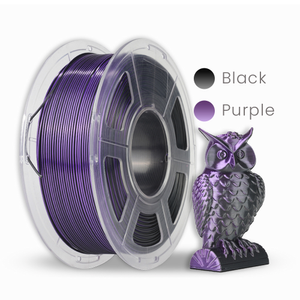 1 x Silk PLA+ 3D Filament 1.75mm Bicolour Black & Purple - 1KG