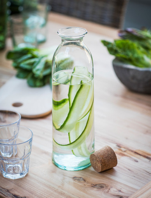 Broadwell Bottle - Recycled Glass, Clear, Large