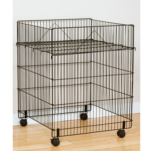 Large Black Wire Retail Dump Display Bin with Casters