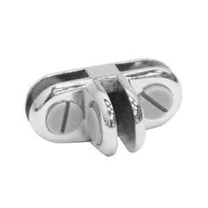 3 Way Chrome Clip Connector for Glass Cube Displays