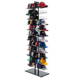 Double Sided 24 Pocket Cap Floor Hat Rack for 240 Caps