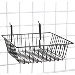 Black Gridwall Basket 12 in. W x 12 in. D x 4 in. H