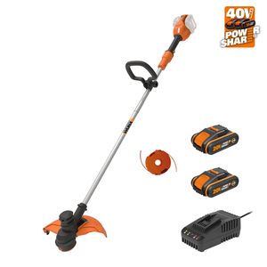 WORX 40V (2x 20V) 33cm Line Trimmer | 2x 2Ah POWERSHARE Kit + Spool | WG183E