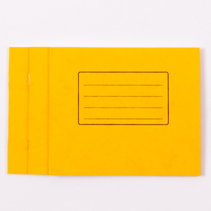 Classmates 5.25" x 6.5" Exercise Book 32 Page, Plain, Yellow - Pack of 100