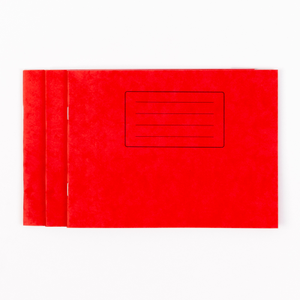 Classmates 152 x 200mm (6 x 8") Handwriting Book 40 Page, 6/21mm Ruled, Red - Pack of 100