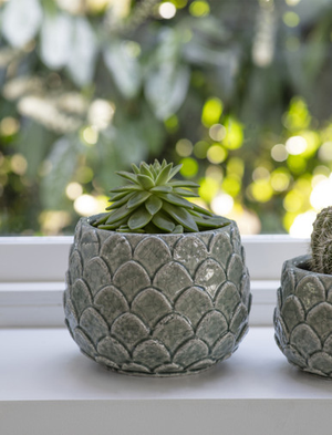Artichoke Pot 20cm - Ceramic, Aqua