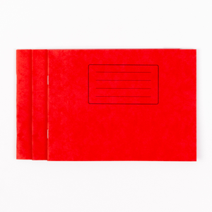 Classmates 152 x 200mm (6 x 8") Handwriting Book 40 Page, 6/21mm Ruled, Red - Pack of 100
