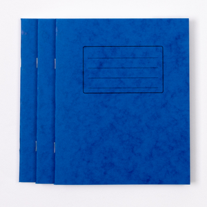 Classmates 8" x 6.5" Exercise Book 48 Page, 8mm Ruled With Margin, Blue - Pack of 100