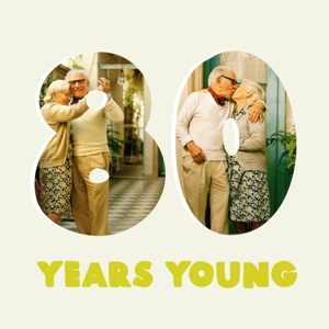 Moonpig Adorable Simple 80 Years Young Number Photo Upload Birthday Card