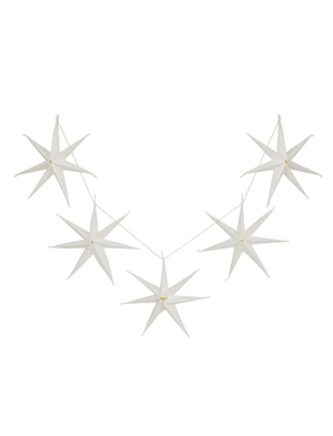 Maddox Christmas Star Garland Warm White
