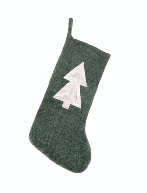 Southwold Christmas Stocking Forest Green