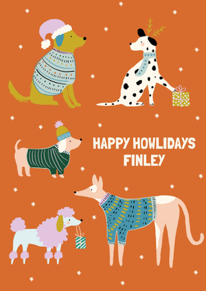 Happy Howlidays Christmas Card