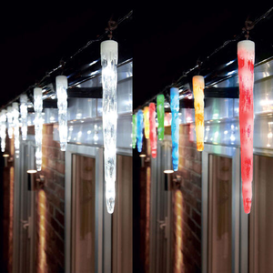 24 Colour Changing Icicle Christmas Lights
