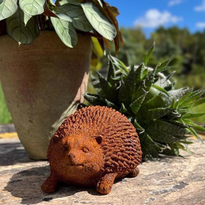 Cast Iron Hedgehog Statue