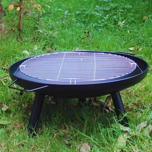 Fire Pit 60cm with BBQ Grill and Legs*