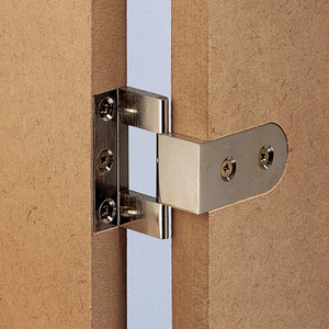 Overlay Hinge for 19-20 mm Polished Nickel Plate