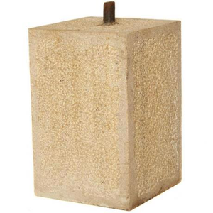Sandstone, straight square, staddle stone with steel pin - 125mm Wide x 230mm High