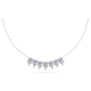 Seven Stone Pear Shape Diamond Necklace