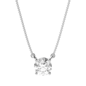 4 prong setting round diamond solitaire pendant