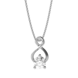Buy 3 Prong Setting Round Diamond Solitaire Pendant - Abelini