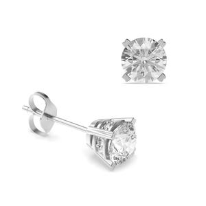 Round Shape Designer Stud Diamond Earrings Available in White, Yellow, Rose Gold and Platinum