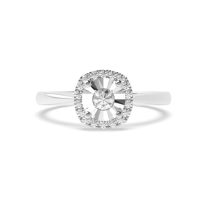 Halo Style Illusion Set Engagement Ring (6.0mm)