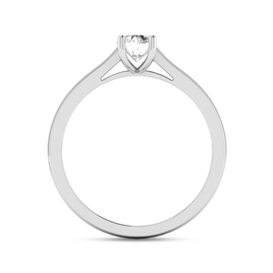 Classic Open Setting Oval Solitaire Diamond Engagement Rings