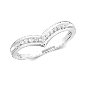 Buy Channel Setting Wishbone Design Round Diamond Ring - Abelini